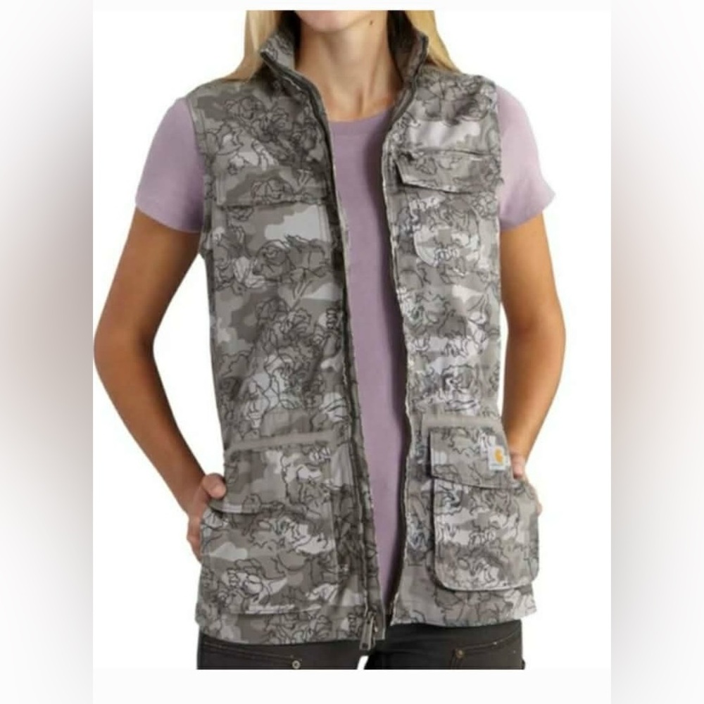 Carhartt Gray and Black Patterned Vest
